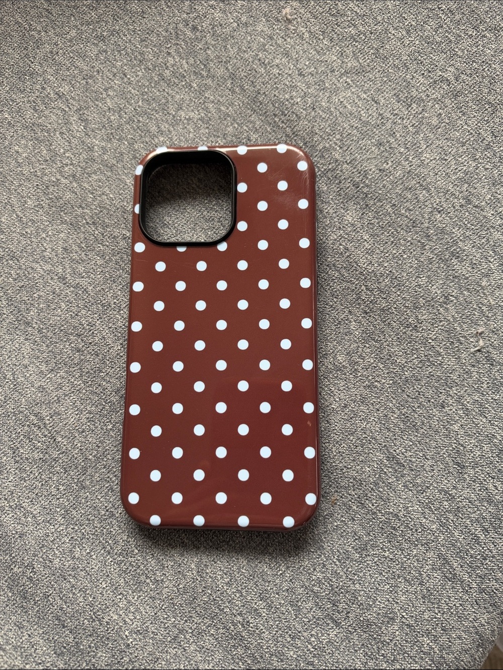 Polka Dot Brown iPhone 16 pro max Case - Protective Phone Cover